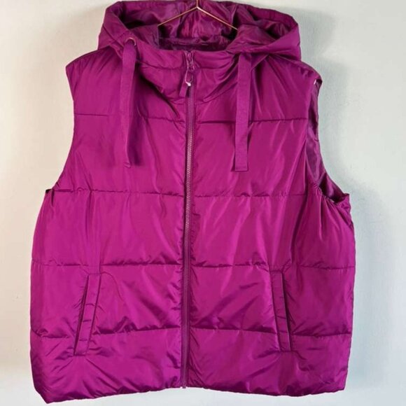 Gap Women Cold Control Max Hoodie Vest Pink Size XL - Picture 8 of 9